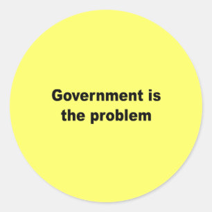 Adesivo Redondo O governo é o problema