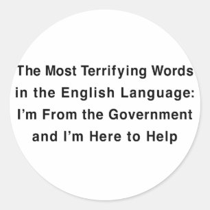 Adesivo Redondo O governo estarrecente
