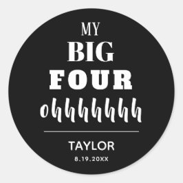 Adesivo Redondo O grande favor do partido aniversário de 40 anos