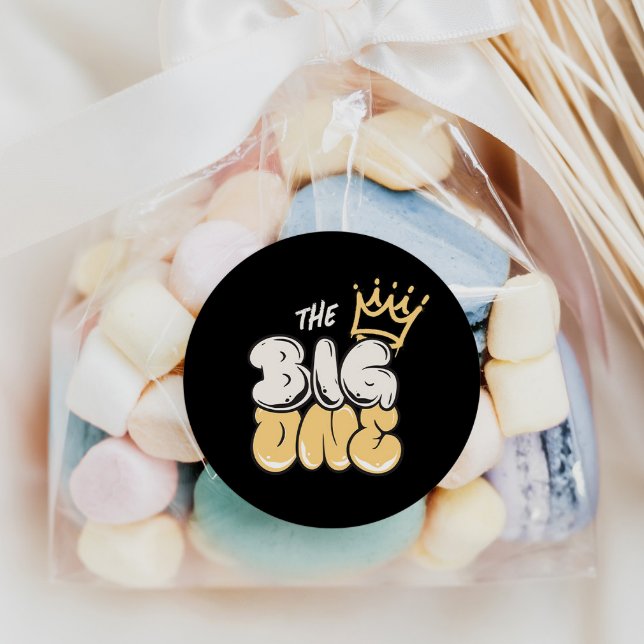 Adesivo Redondo O Grande | O famoso Partido do primeiro aniversari (Criador carregado)