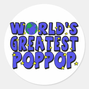 Adesivo Redondo O grande PopPop do mundo
