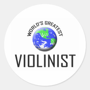 Adesivo Redondo O grande violinista do mundo