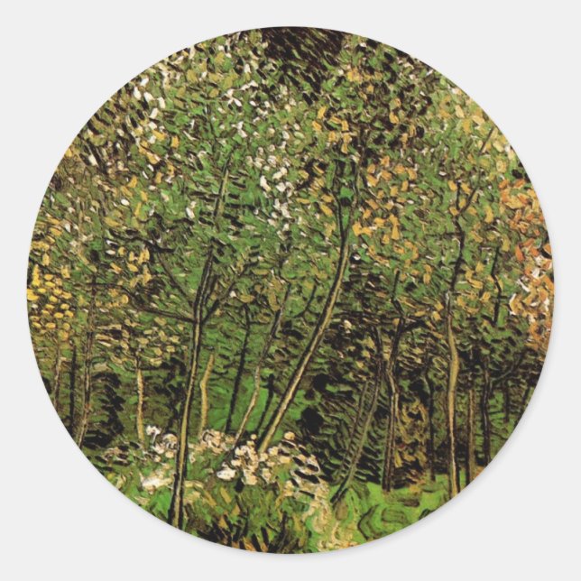 Adesivo Redondo O Grove de Vincent van Gogh (Frente)