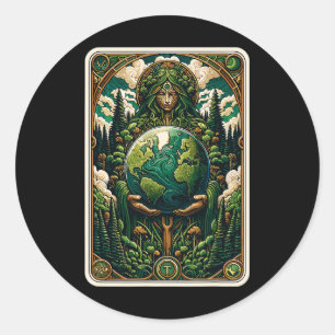 Adesivo Redondo O Guardião da Terra Encantando Cartola de Arte Nat