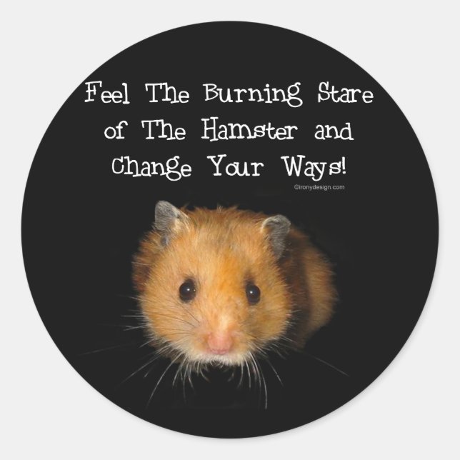 Adesivo Redondo O Hamster (Frente)