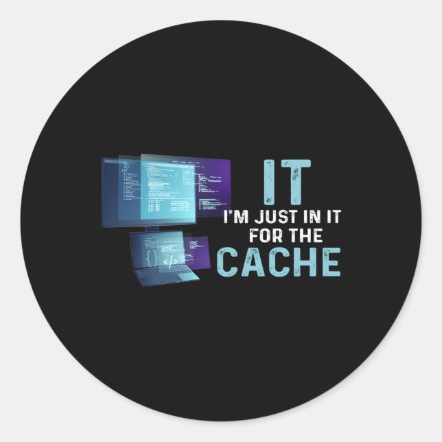 Adesivo Redondo O Helpdesk De Suporte Técnico Está Aqui. (Frente)