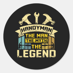 Adesivo Redondo O Homem-Homem, O Mito, A Lenda