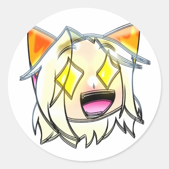 Adesivo Redondo O Hyper Sticker GloryHeart (Frente)