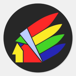 Adesivo Redondo O índio americano