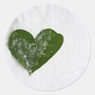 Adesivo Redondo O Inverno da Neve Romântico da Natureza