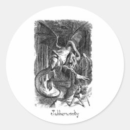 Adesivo Redondo O Jabberwocky