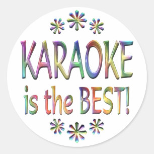 Adesivo Redondo O karaoke é o melhor