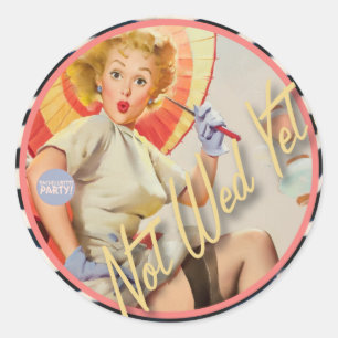 Adesivo Redondo O kitsch Bitsch: Não quarta-feira ainda!