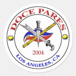 Adesivo Redondo O LA Doce Pares o logotipo