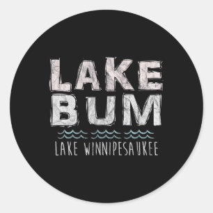 Adesivo Redondo O Lago Winnipesaukee é para Relaxar! Camiseta de F