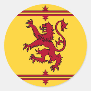 Adesivo Redondo O leão desenfreado de Scotland