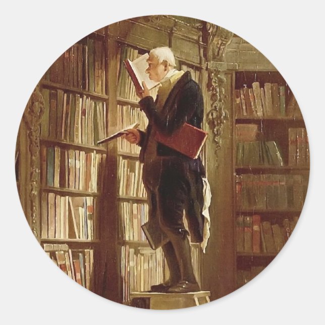 Adesivo Redondo O leitor ávido (Frente)