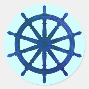 Adesivo Redondo O leme do navio
