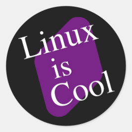 Adesivo Redondo O Linux é legal