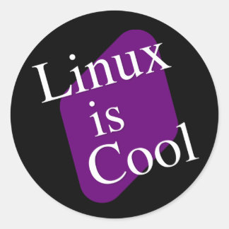 Adesivo Redondo O Linux é legal