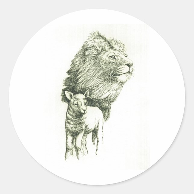 ADESIVO REDONDO O LÍON E A LÂMINA (Frente)