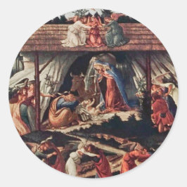 Adesivo Redondo O livro infantil do Natal Feriado