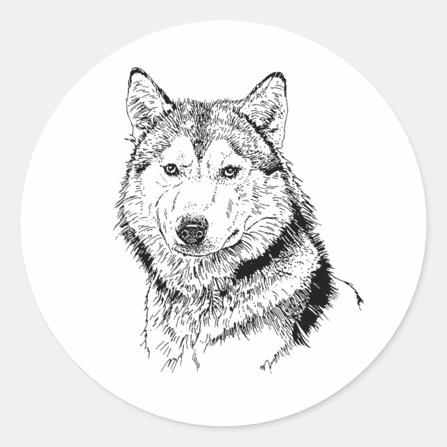 ADESIVO REDONDO O LOBO (Frente)