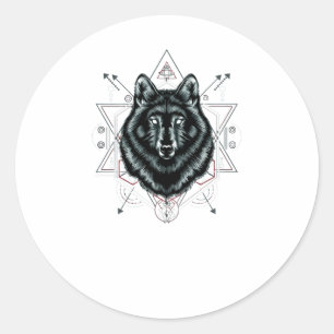 Adesivo Redondo O Lobo