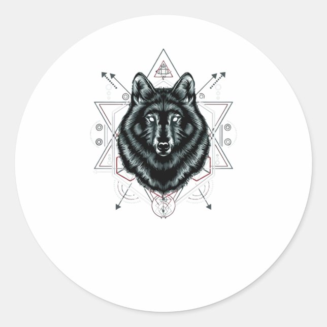 Adesivo Redondo O Lobo (Frente)