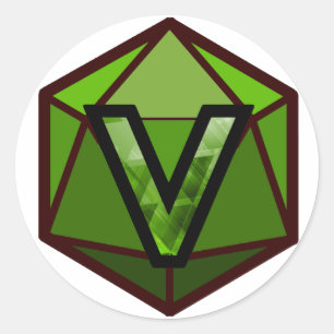 Adesivo Redondo O logotipo da EQUIPE VERDE" do córrego de INVICTU