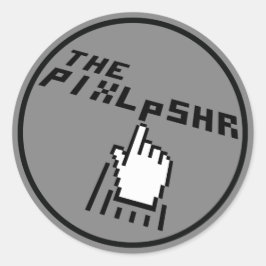 Adesivo Redondo O logotipo PixlPshr