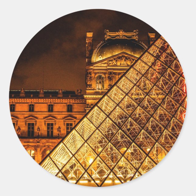 Adesivo Redondo O Louvre (Frente)