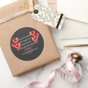 Adesivo Redondo ".. o maior deles apaixonado." cristão