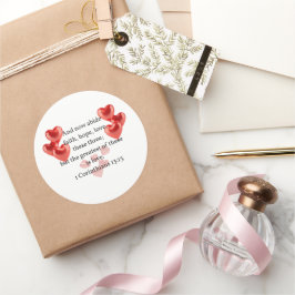 Adesivo Redondo ".. o maior deles apaixonado." cristão