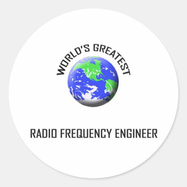 Adesivo Redondo O maior Engenheiro de radiofreqüência do mundo (Frente)