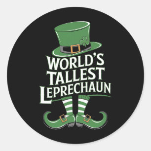 Adesivo Redondo O Maior Leprechaun do Mundo Dia de São Patrício Ir