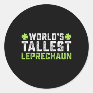 Adesivo Redondo O Maior Leprechaun do Mundo Dia de São Patrício Sa