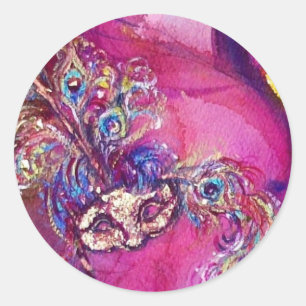 Adesivo Redondo O mascarada Venetian da TERCEIRA MÁSCARA