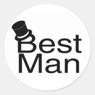 Adesivo Redondo O melhor chapéu alto do homem