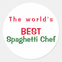O melhor chef de espaguete do mundo - verde-vermel