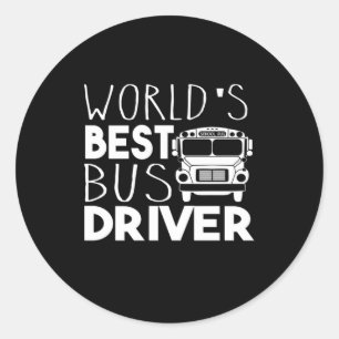 Adesivo Redondo O melhor driver de barramento do mundo