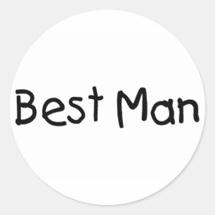 Adesivo Redondo O melhor homem (preto)