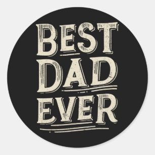 Adesivo Redondo O Melhor Pai De Todos Os Anos Do Aniversário Da Fi