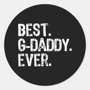 Adesivo Redondo O melhor pai do G, o Legal vovô Gdaddy.