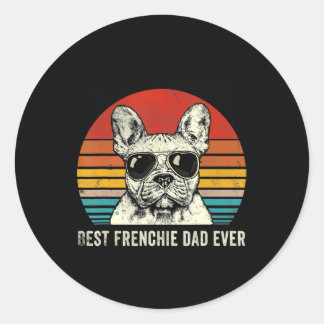 Adesivo Redondo O melhor Pai francês para o Pai do Bulldog nunca t