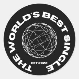 Adesivo Redondo O melhor solteiro do mundo