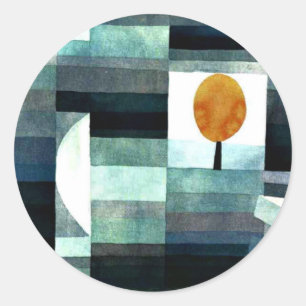 Adesivo Redondo O mensageiro do outono de Paul Klee
