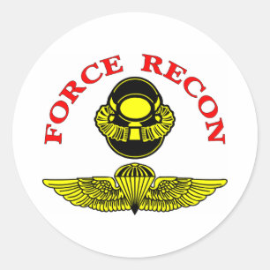 Adesivo Redondo O mergulhador Recon da força salta