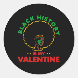 Adesivo Redondo O Mês da História Negra é Meu Vale-Black Mulheres