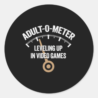 Adesivo Redondo -O-Meter Nivelando Em Videos games